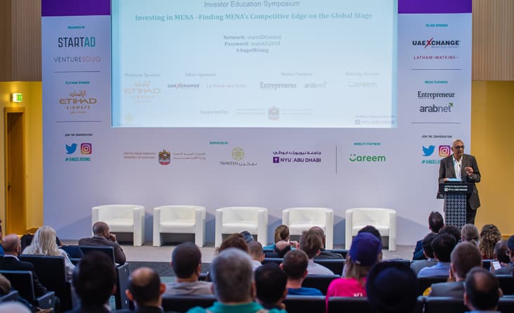 The annual Angel Rising investor education symposium is organized jointly by startAD and the GCC-based venture capital firm VentureSouq. Over the last 8 years, it has grown to be a leading voice demystifying and encouraging the cause of technology startup investments in the UAE.