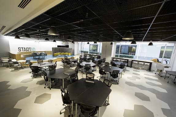 An open, multifunctional, modular space that enables collaboration, fostering of communities and bringing together entrepreneurial serendipity. An open, multifunctional, modular space that enables collaboration, fostering of communities and bringing together entrepreneurial serendipity.